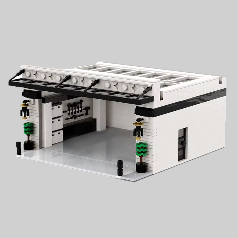 Mini Classic  White Garage